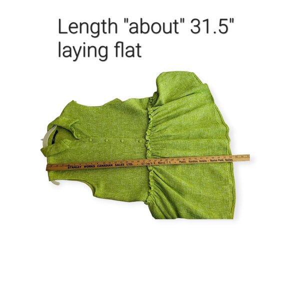 Zara oversized sleeveless tweed lime collared textured minidress size M EUC - Picture 9 of 14